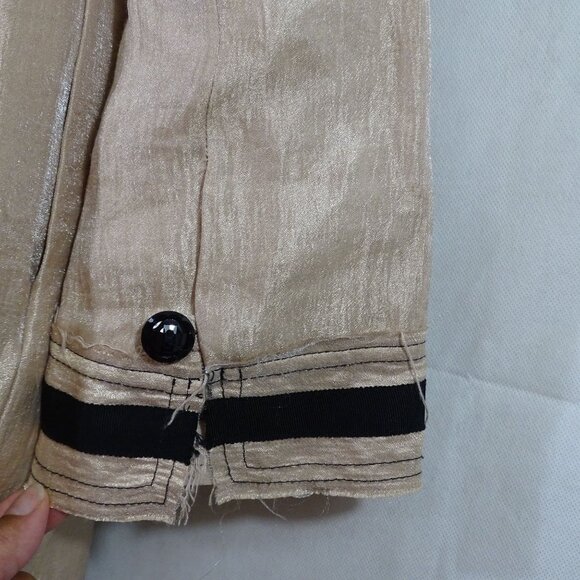 To The Max Gold Double Breasted Midi Dress Women Size S Pockets Collared - Picture 14 of 14